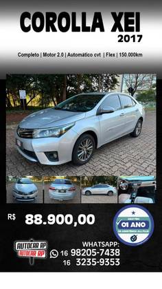 TOYOTA COROLLA 2.0 XEI 16V FLEX 4P AUTOMÁTICO TOYOTA COROLLA 2.0 XEI 16V FLEX 4P AUTOMÁTICO
